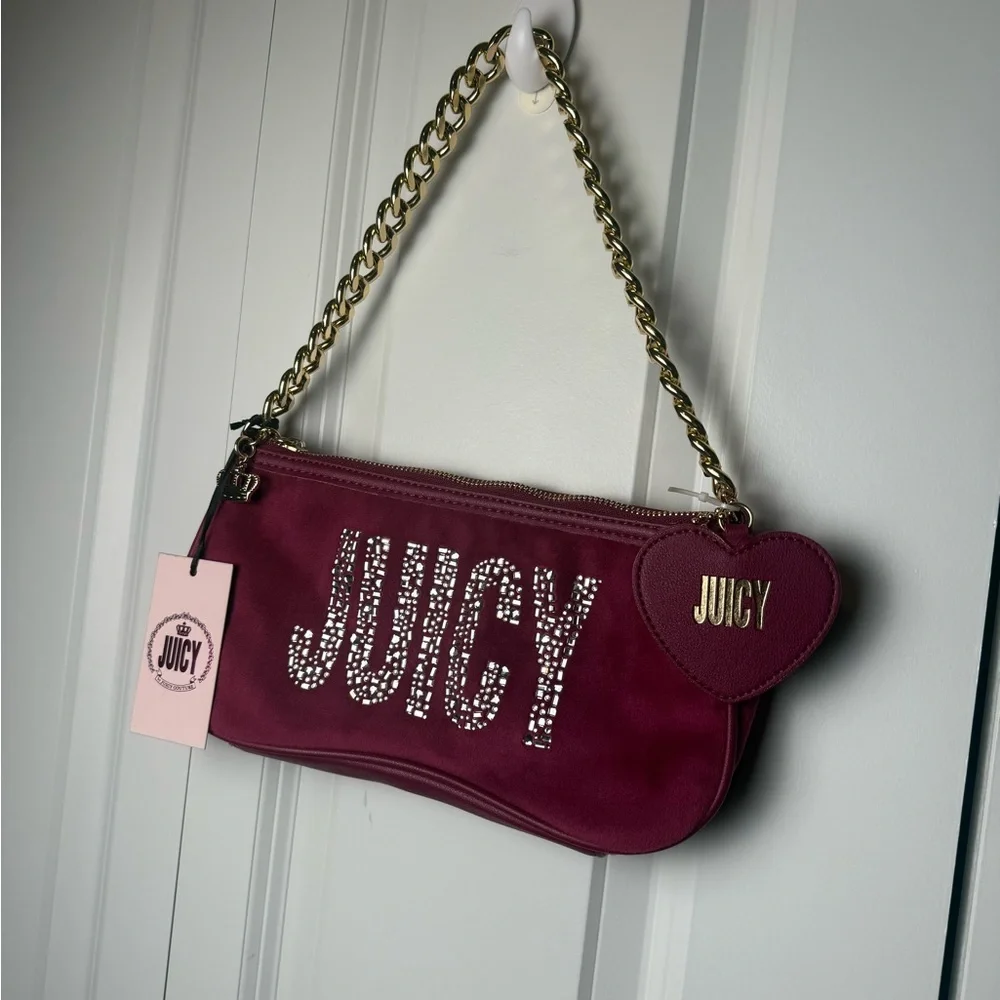 JUICY velvet shoulder bag NWT - Picture 2 of 7